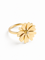 Inel din aur 14k cu margaretă, design rafinat și natural