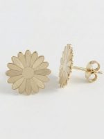 cercei aur 14k margareta vedere laterala sistem prindere