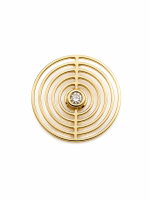 Pandantiv Rotund din aur 14K cu zirconiu
