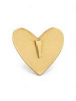 Choker statement cu inimă plină din aur 14k pe șnur, colecția AMOUR EN OR